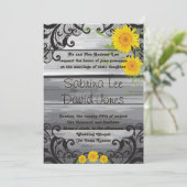 Sunflower Barn Wood Collectie Weddenschap Kaart (Staand voorkant)