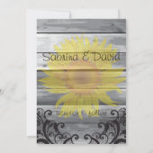 Sunflower Barn Wood Collectie Weddenschap Kaart (Achterkant)