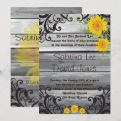 Sunflower Barn Wood Collectie Weddenschap Kaart (Voorkant / Achterkant)