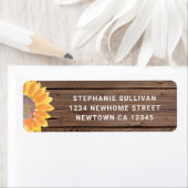 Sunflower Barn Wood Return Address Label (Insitu)