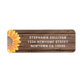 Sunflower Barn Wood Return Address Label (Voorkant)