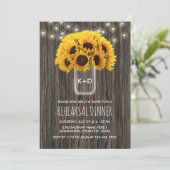 Sunflower Barn Wood Weddenschap Kaart (Staand voorkant)