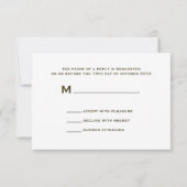 Sunflower & Barnwood Rustic Wedding RSVP (Achterkant)