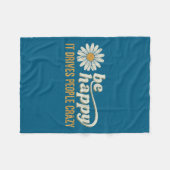 Sunflower Be Happy It Drives People Crazy Mental H Fleece Deken (Voorkant (Horizontaal))