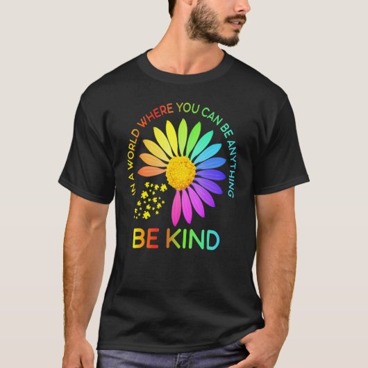Sunflower Be Kind Puzzle Support Autism Awareness  T-shirt (Voorkant)