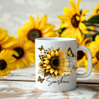 Sunflower Be the Sunshine Quote | Koffiemok