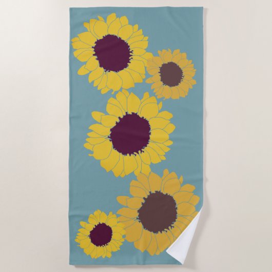 Sunflower Beach Towel Strandlaken (Voorkant)