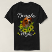 Sunflower Beagle mam Dog mam Moederdag T-shirt (Design voorkant)