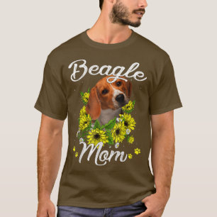 Sunflower Beagle mam Dog mam Moederdag T-shirt