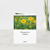 Sunflower Beauty Bedankkaart (Achterkant)