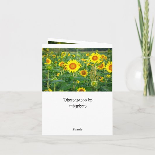 Sunflower Beauty Bedankkaart (Achterkant)