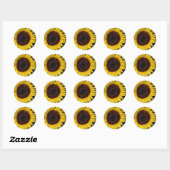 Sunflower Beauty Ronde Sticker (Vel)