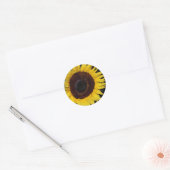 Sunflower Beauty Ronde Sticker (Envelop)