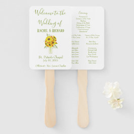 Sunflower Beauty Wedding Handwaaier
