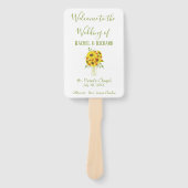Sunflower Beauty Wedding Handwaaier (Voorkant)
