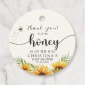 Sunflower Bee Baby Shower  Bedankjes Labels (Voorkant)