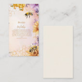 Sunflower Bee Baby shower Mama Boeken voor Baby Informatiekaartje (Voorkant / Achterkant)