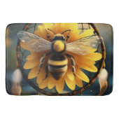 Sunflower Bee Dreamcatcher, Badmat (Voorkant)