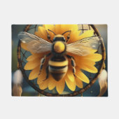 Sunflower Bee Dreamcatcher, Deurmat (Voorkant)