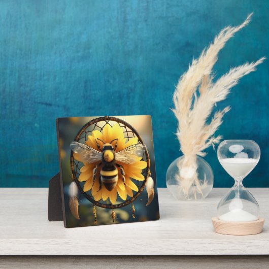Sunflower Bee Dreamcatcher, Fotoplaat (Insitu)