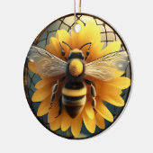 Sunflower Bee Dreamcatcher, Keramisch Ornament (Links)