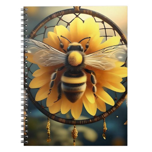 Sunflower Bee Dreamcatcher, Notitieboek (Voorkant)