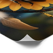 Sunflower Bee Dreamcatcher, Poster (Hoek)