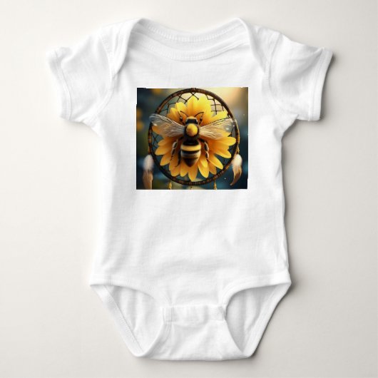 Sunflower Bee Dreamcatcher, Romper (Voorkant)