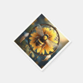 Sunflower Bee Dreamcatcher, Servet (Hoek)