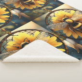 Sunflower Bee Dreamcatcher, Sherpa Deken (3/4)