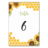 Sunflower Bee Honey Baby shower Kaart (Achterkant)