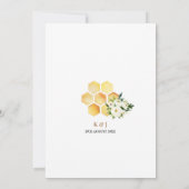 Sunflower Bee Mama to Bee Baby shower Kaart (Achterkant)