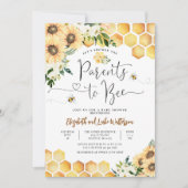 Sunflower Bee Ouders naar Bee Baby shower Kaart (Voorkant)