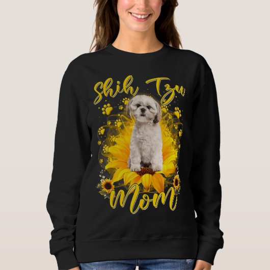 Sunflower Best Dog Ma Ever Funny Shih Tzu Dog Trui (Voorkant)