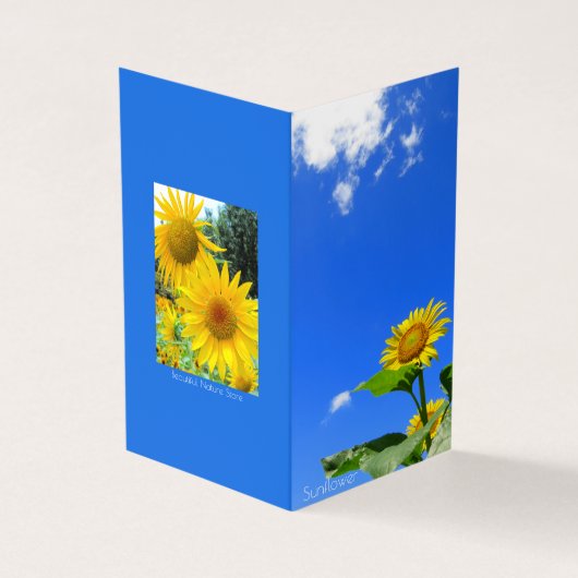 Sunflower：Bi-fold card Kaart (Buitenkant)