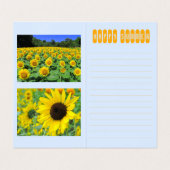 Sunflower：Bi-fold card Kaart (Binnenkant ongevouwen)
