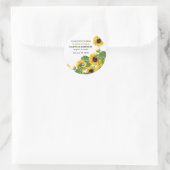 Sunflower Bird Seed Packet Funeral Memorial Ronde Sticker (Tas)