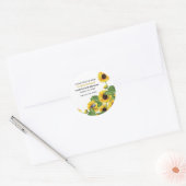 Sunflower Bird Seed Packet Funeral Memorial Ronde Sticker (Envelop)