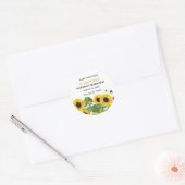 Sunflower Bird Seed Packet Funeral Memorial Ronde Sticker (Envelop)