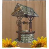 Sunflower Bird Well Showgordijn Douchegordijn (Voorkant)