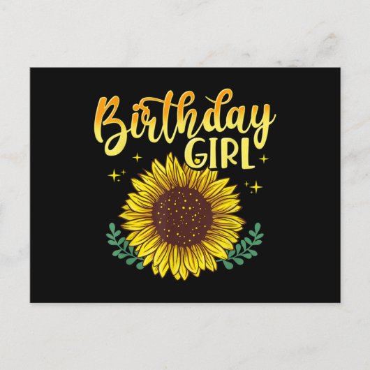 Sunflower Birthday Girl Party Family Matching Briefkaart (Voorkant)