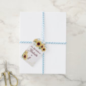 Sunflower Birthday Invitation, 8e verjaardag Cadeaulabel (Met Touw)