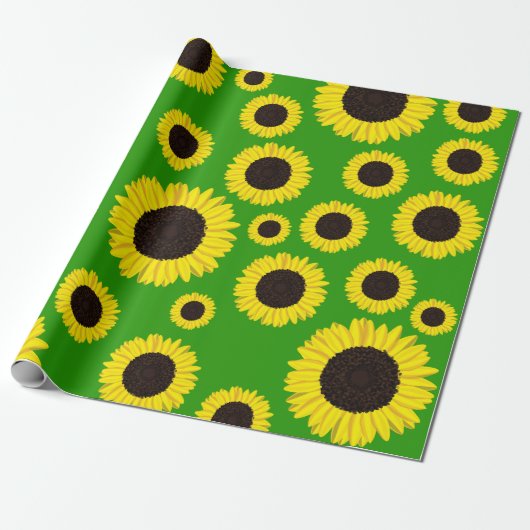 Sunflower Birthday Party Cadeaupapier (Uitgerold)