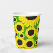 Sunflower Birthday Party Papieren Bekers (Achterkant)