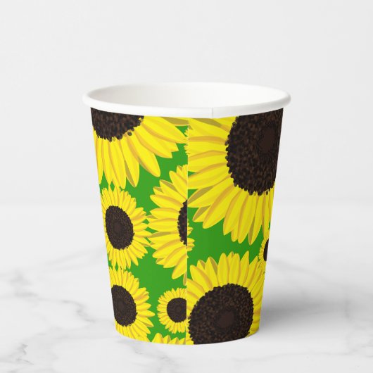 Sunflower Birthday Party Papieren Bekers (Rechts)