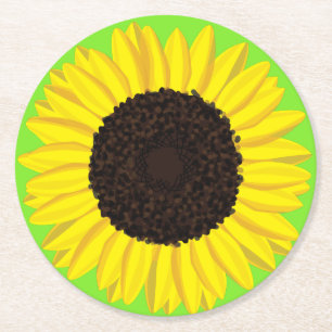 Sunflower Birthday Party Ronde Kartonnen Onderzetter