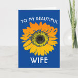 SUNFLOWER BIRTHDAY WIFE WENSKAART KAART<br><div class="desc">ZONKERNKAART VOOR DE TWEEDE DAGEN VAN WIFE</div>