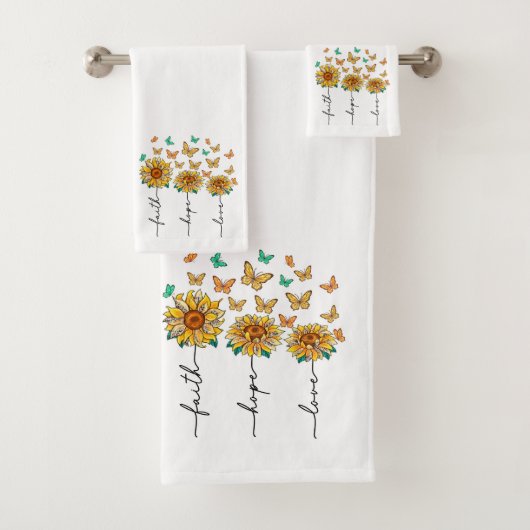 Sunflower Bliss Handdoek Trio (Insitu)