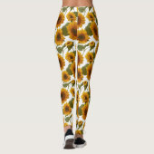 Sunflower Bloom Floral Pattern Leggings (Achterkant)