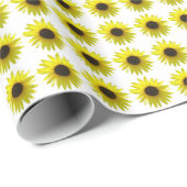 Sunflower Bloom Pattern Cadeaupapier (Rol Hoek)